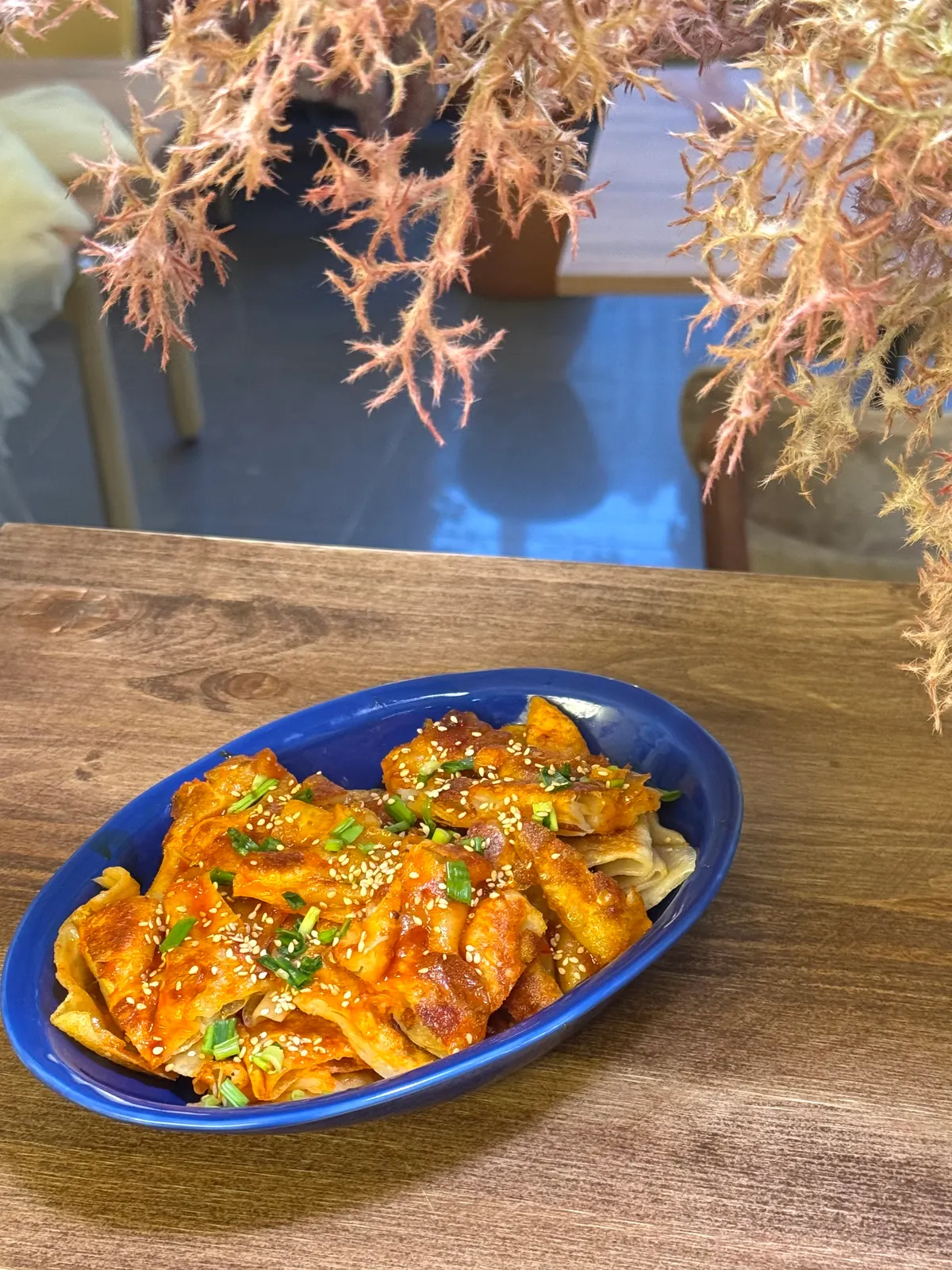 An Asian dish served on the upper floor at Zorya